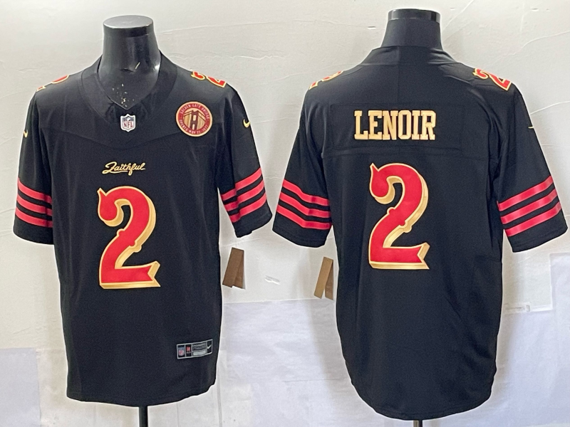 Men San Francisco 49ers #2 Lenoir black Limited Nike NFL 2025 Jersey 04